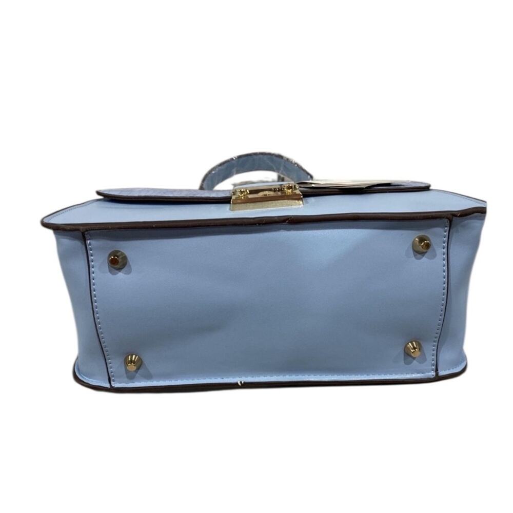 IMAN Iman Global Chic Convertible Flap Satchel Baby Blue NWT - Picture 6 of 7